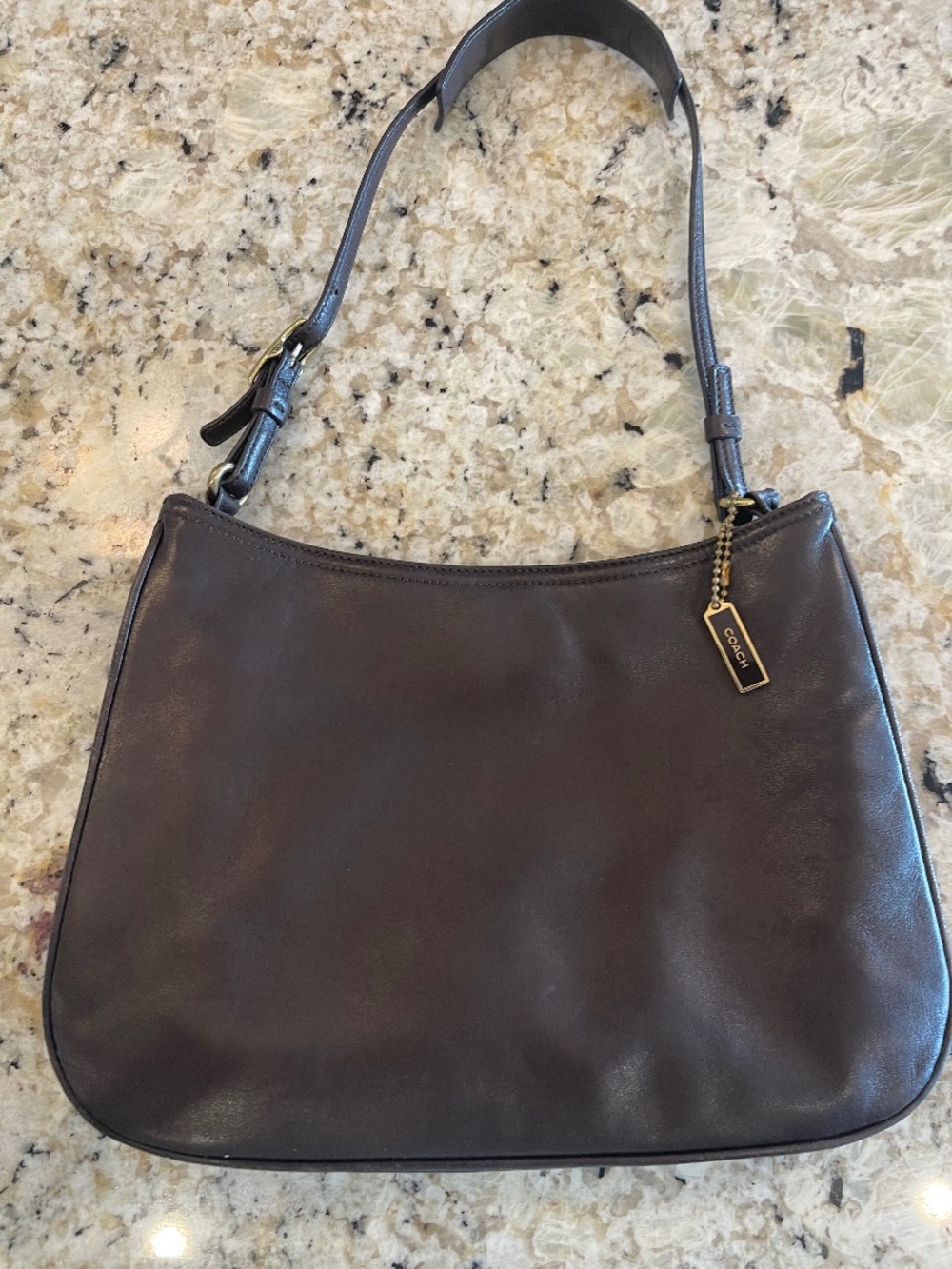 Vintage Coach Brown Leather Girly Napa Hobo Shoulder Bag Classic Timeless